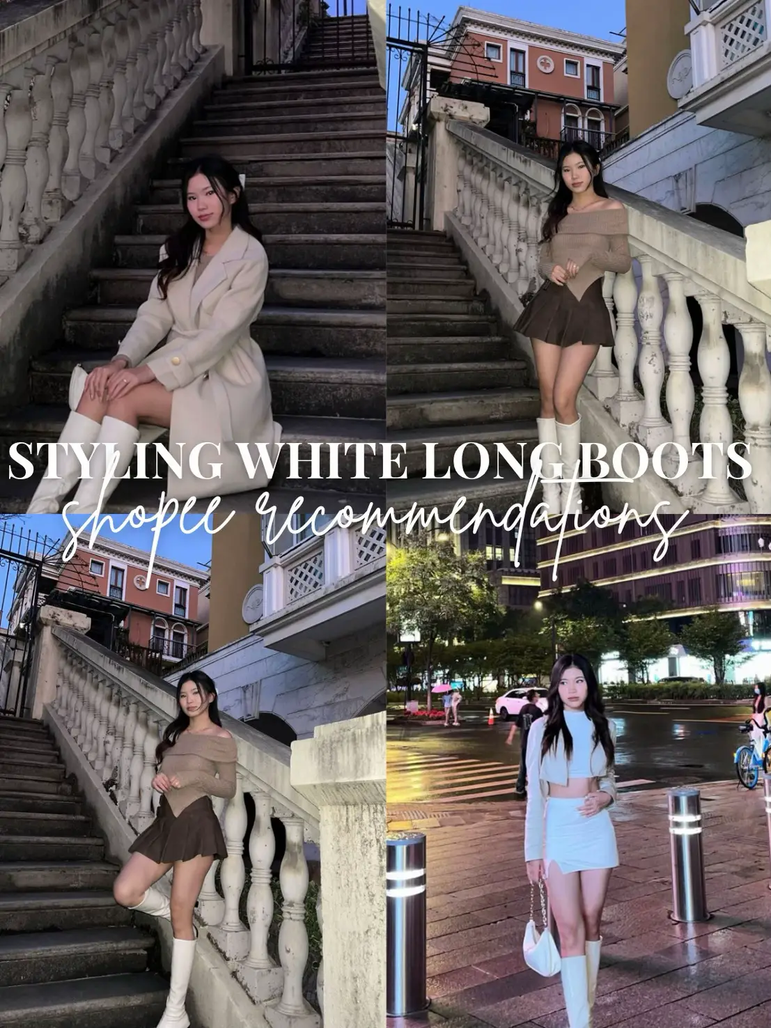 Styling long white boots-shopee recommendation | Galeri diposting oleh ...