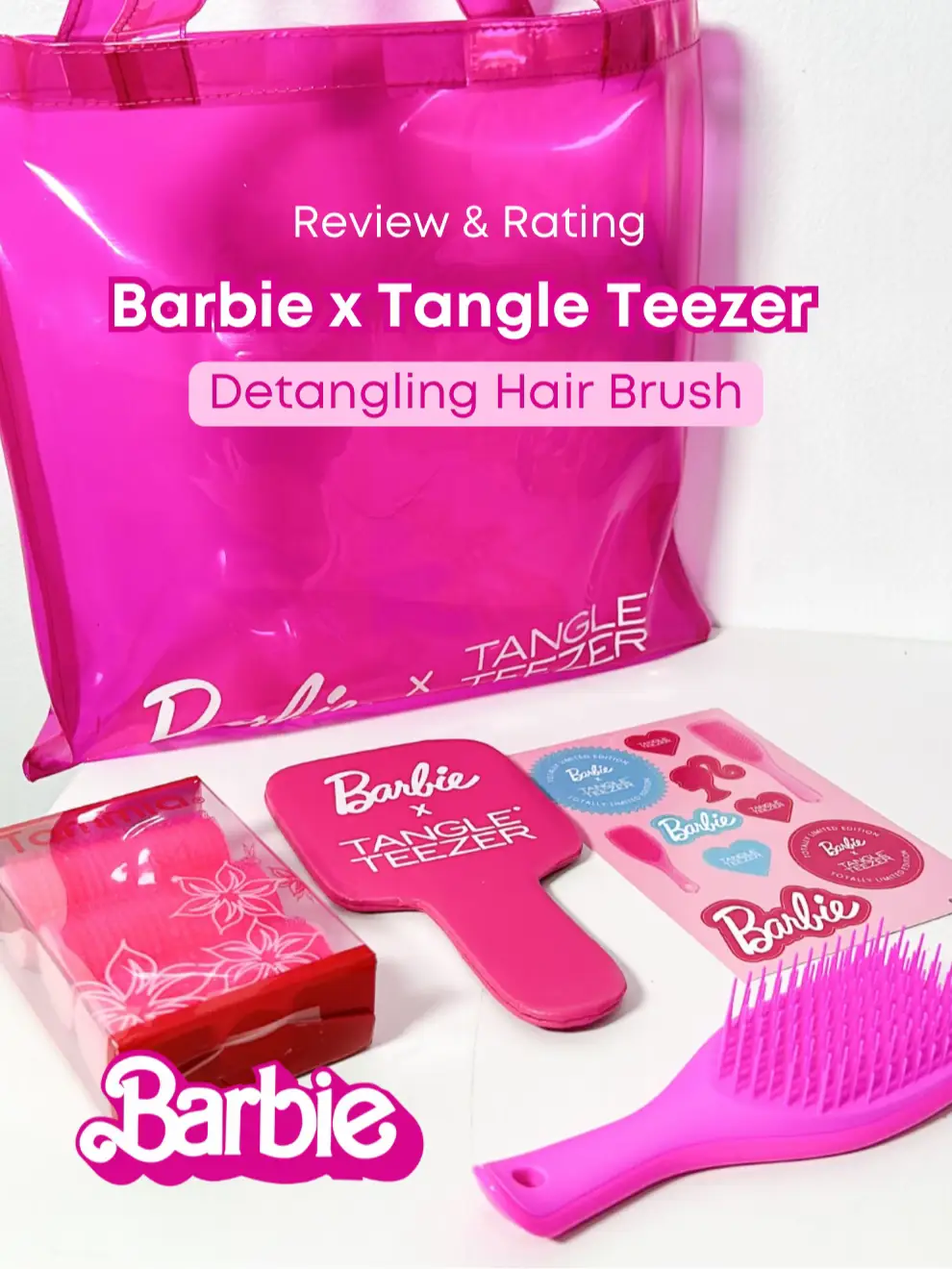  Tangle Teezer x Barbie The Ultimate Detangling Brush, Dry and  Wet Hair Brush Detangler for All Hair Types, Totally Pink : Beauty &  Personal Care