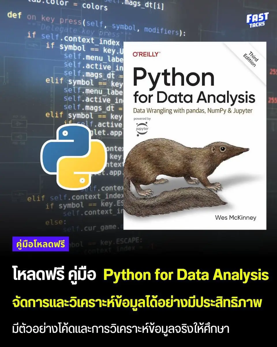 📒โหลดฟรีคู่มือ Python for Data Analysis สำหรับผู้ที่สนใจ | แกลเลอรีที่ ...