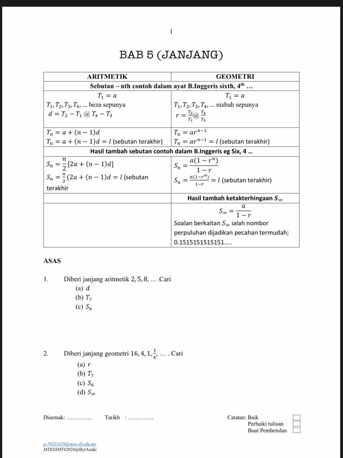 Nota add math form 4 part 1 galeri disiarkan oleh qayyumdontcare