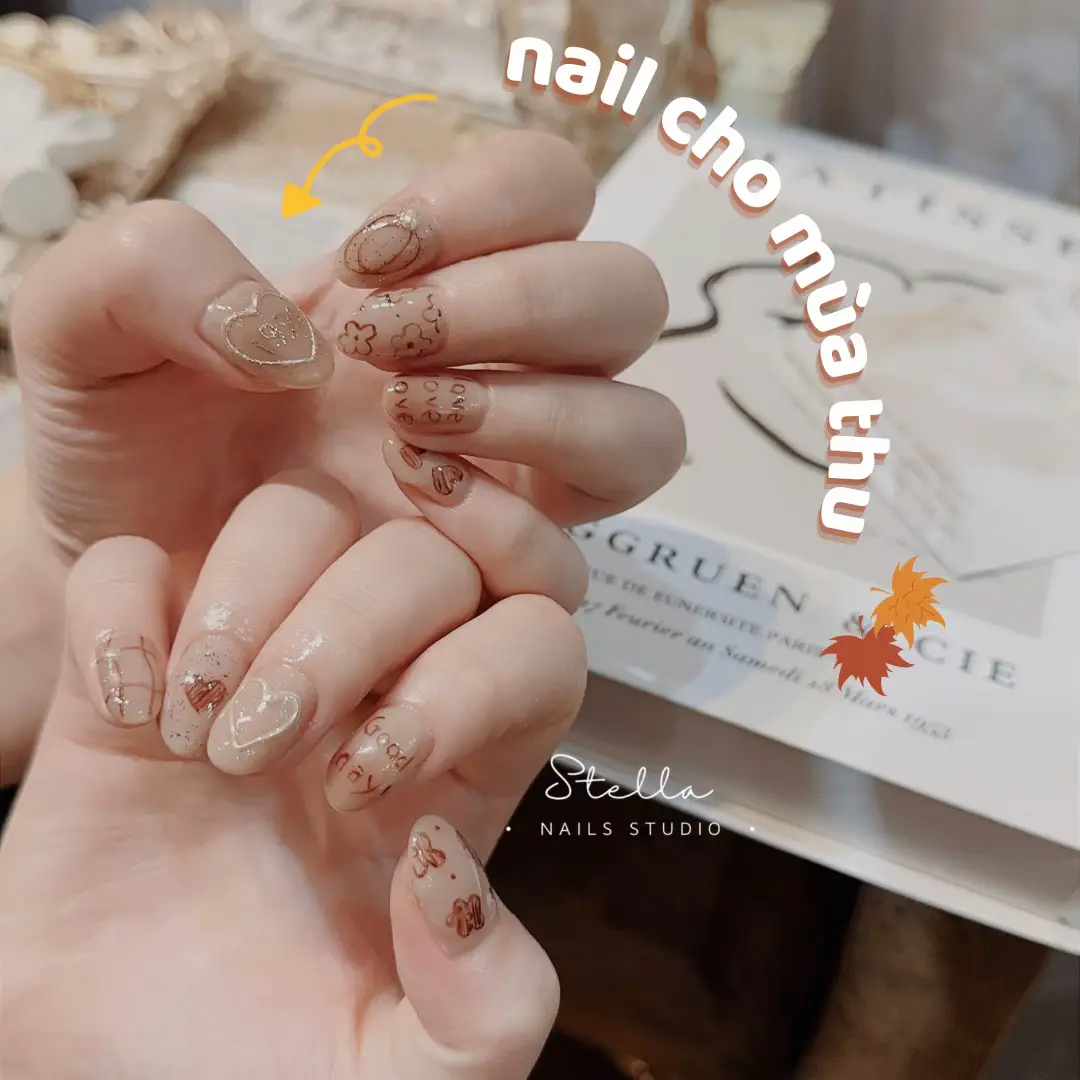 Gợi ý nail đầu thu kiểu Hàn cho team móng ngắn 🤎🍂💅🏻 | Gallery posted by  Stella.nails | Lemon8