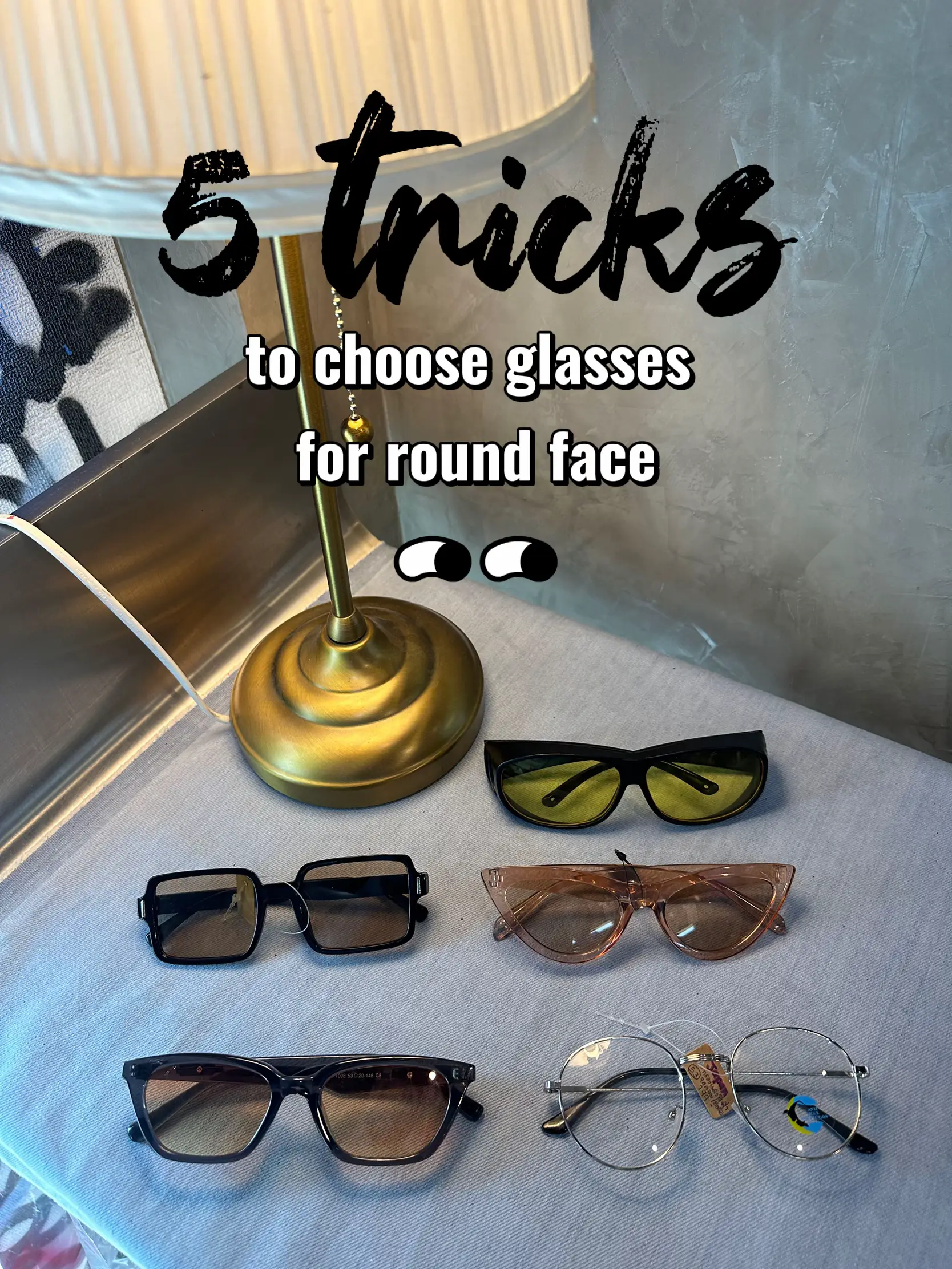 If I have a round face, how can I choose nice glasses?