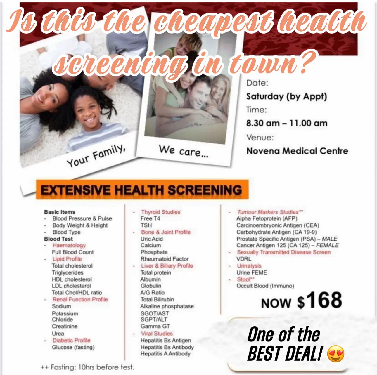 CHEAPEST HEALTH SCREENING IN TOWN? 🤔's images(0)