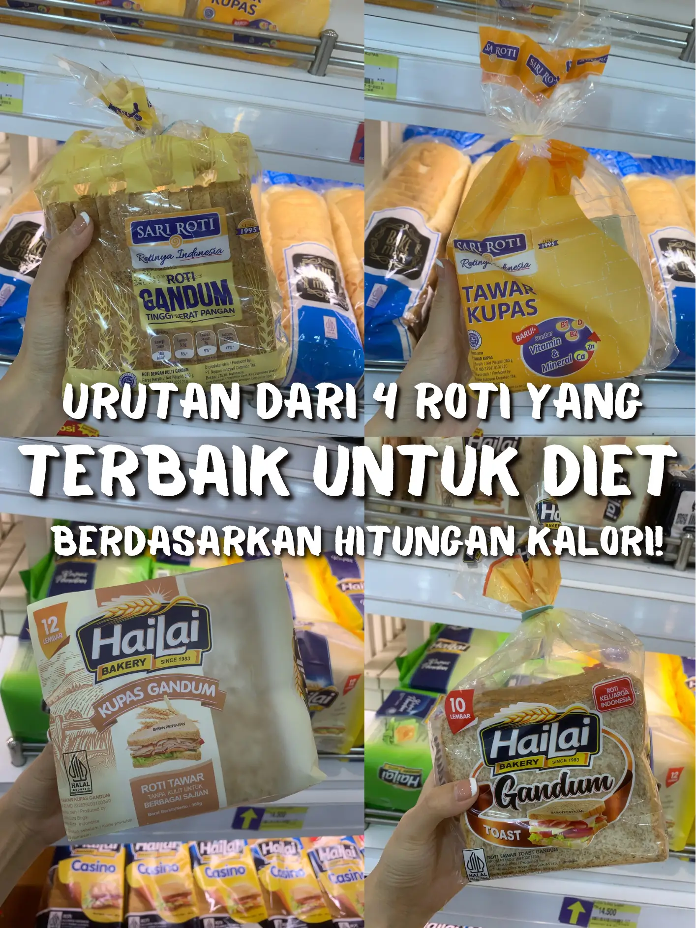 ‼️REVIEW 4 ROTI TERBAIK UNTUK DIET ♡ #MyDietLog 🍞 | Galeri diposting ...