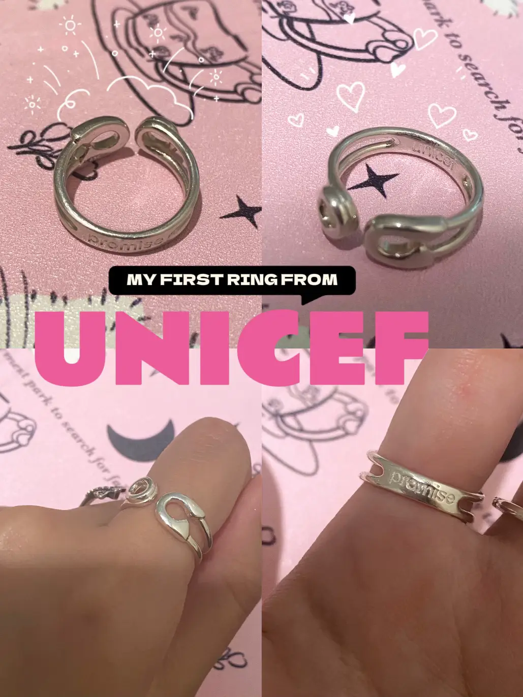 แหวน Promise แทนคำสัญญาจาก UNICEF 💖 แกลเลอรีที่โพสต์โดย Iyada Lemon8