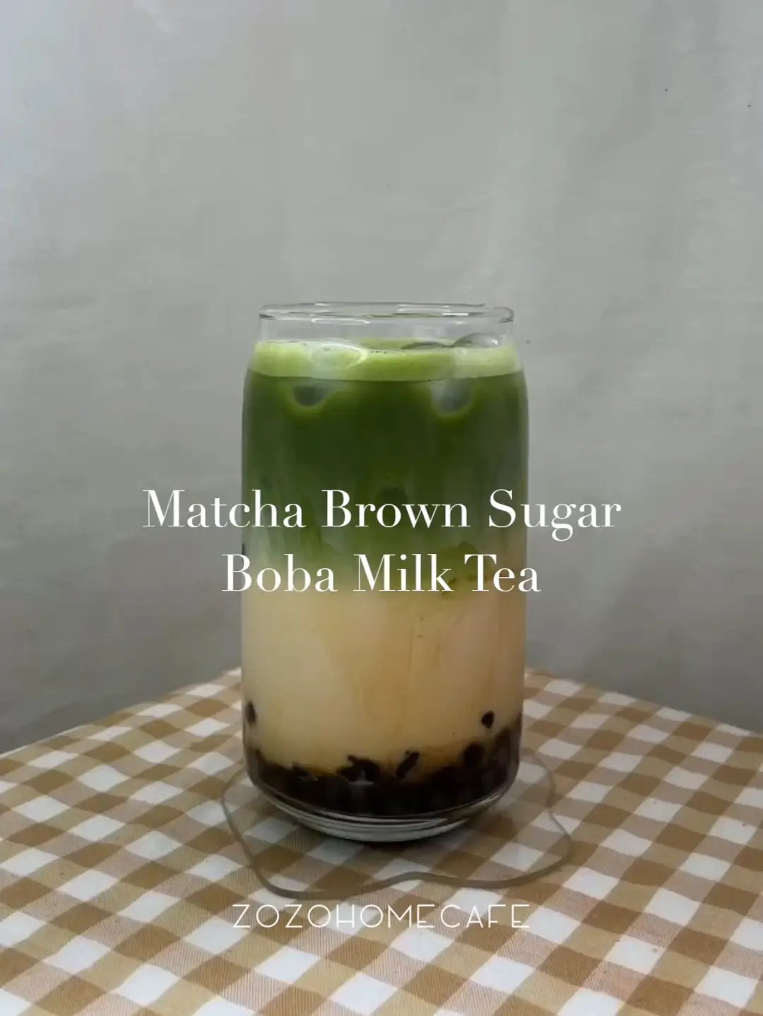 Brown Sugar Matcha Bubble Tea