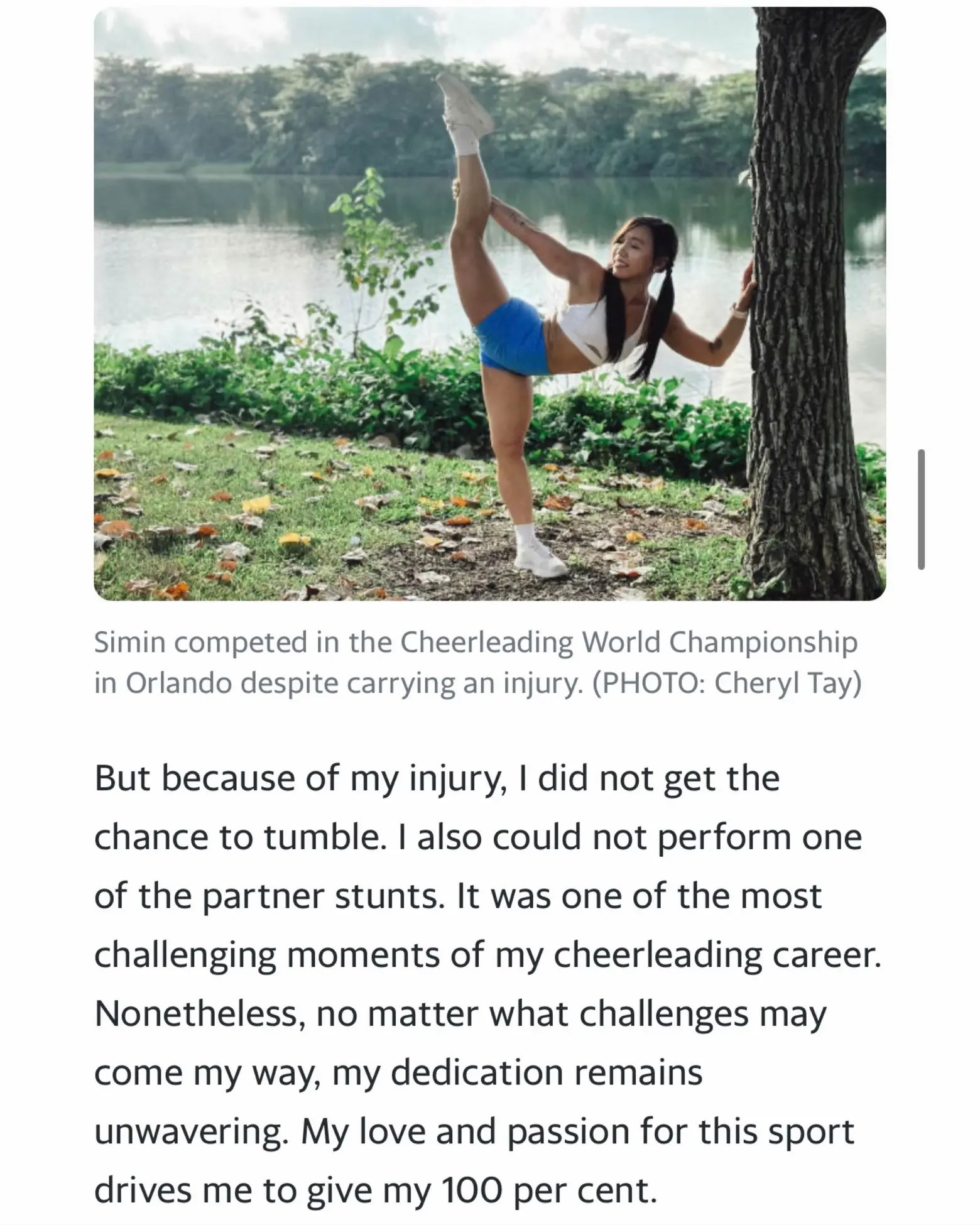 I am on this week Yahoo SG Fitspo News, Gallery posted by Siminlovecheer