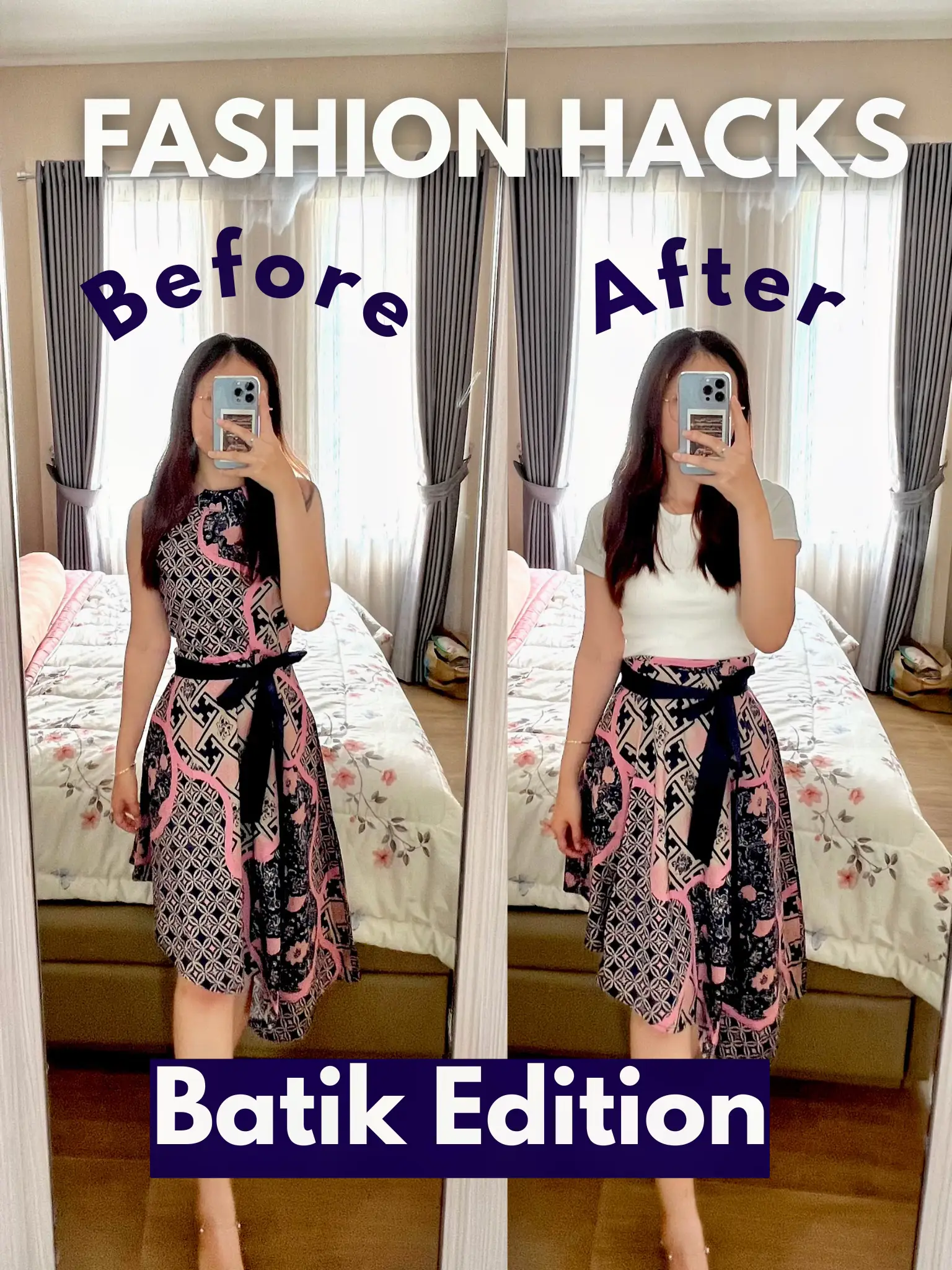 UBAH DRESS BATIK JADI ROK TNPA JAHIT UNDER 5MENIT Gallery posted by Lemon8