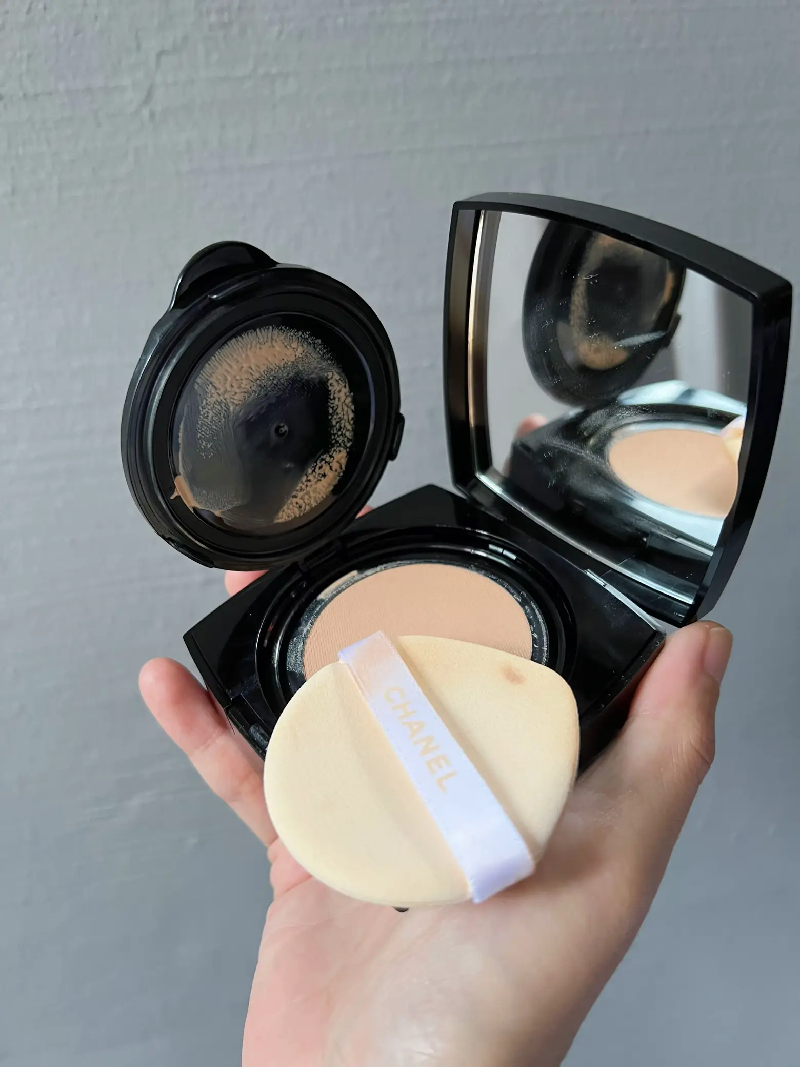 I tried the Chanel cushion foundation but…