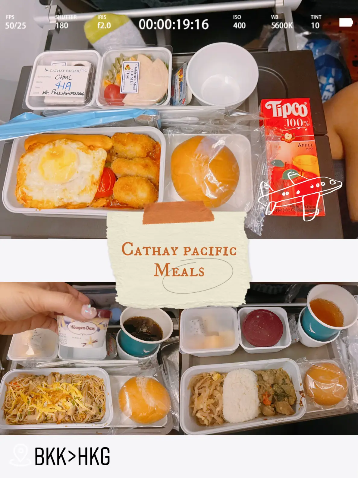 cathay pacific airlines food