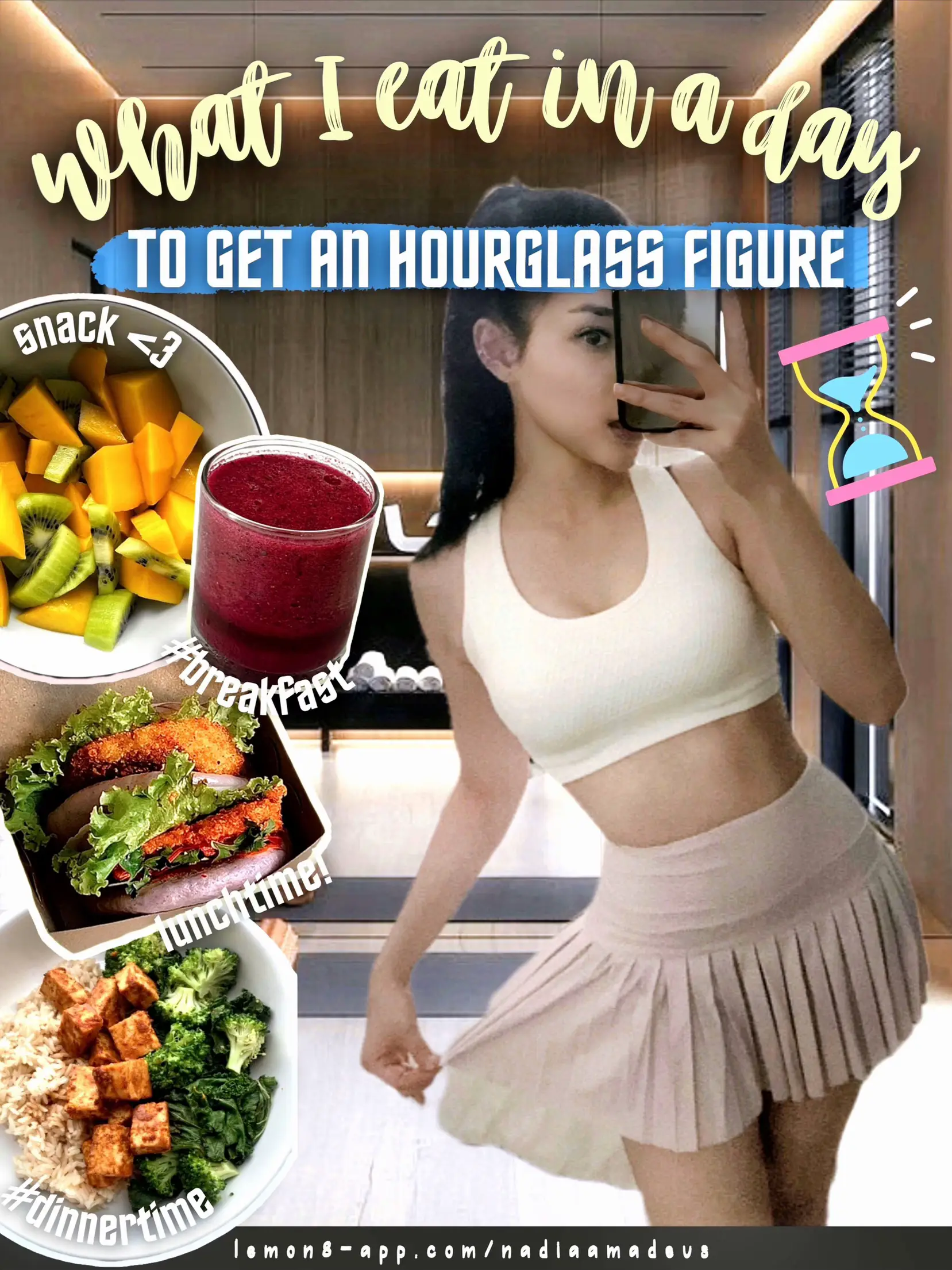 what i eat in a day to get an HOURGLASS figure Gallery posted by Nadia Amadeus Lemon8