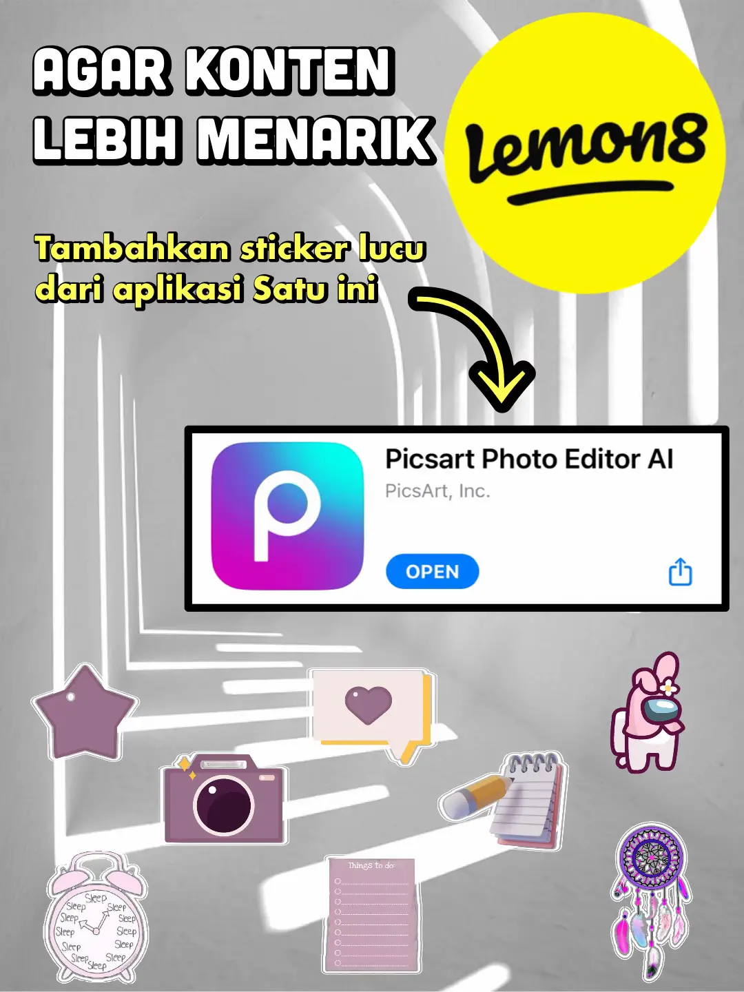 Gambar Sticker cute untuk konten Lemon8 (0)