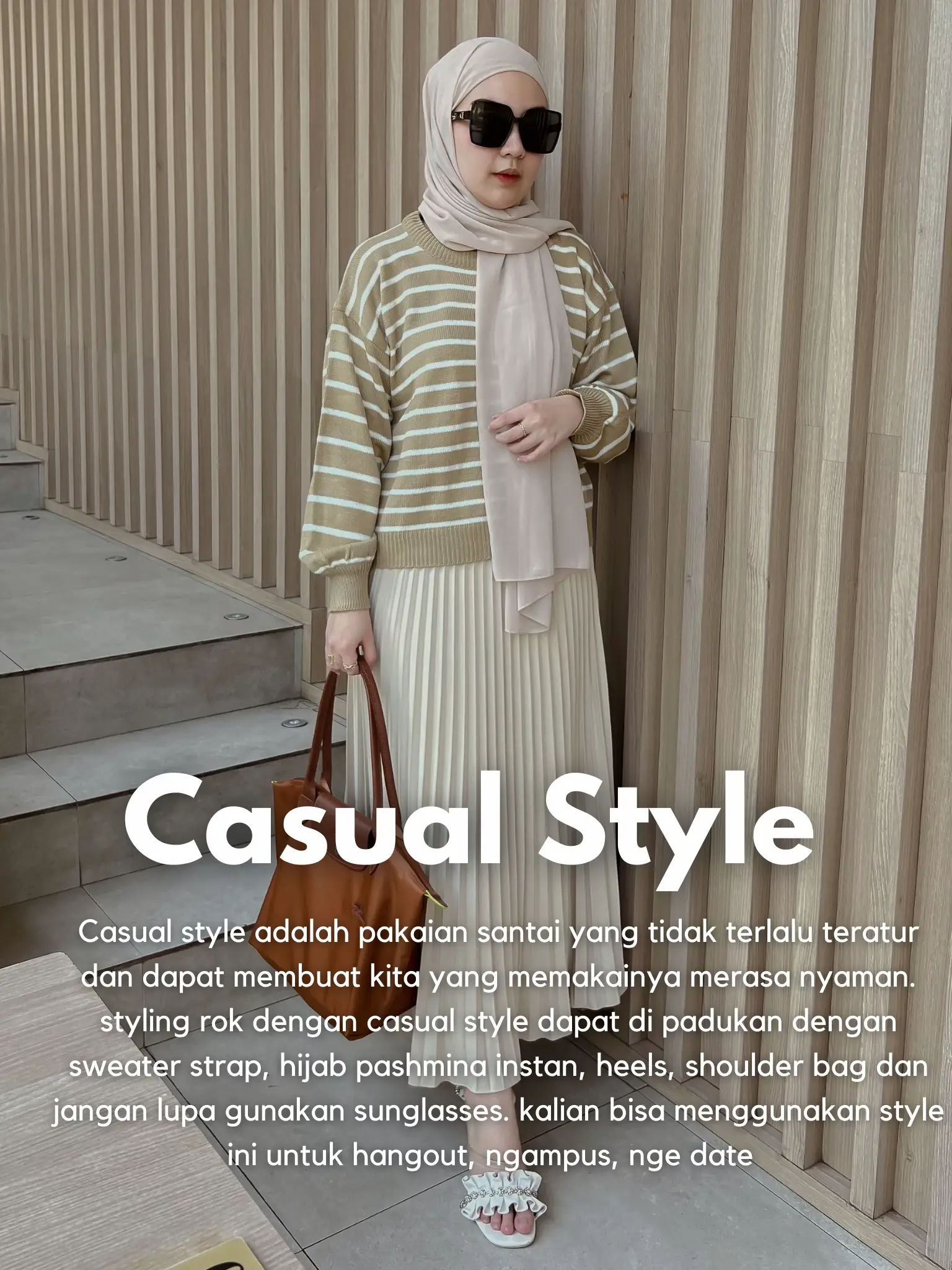 Style hijab hot sale rok casual