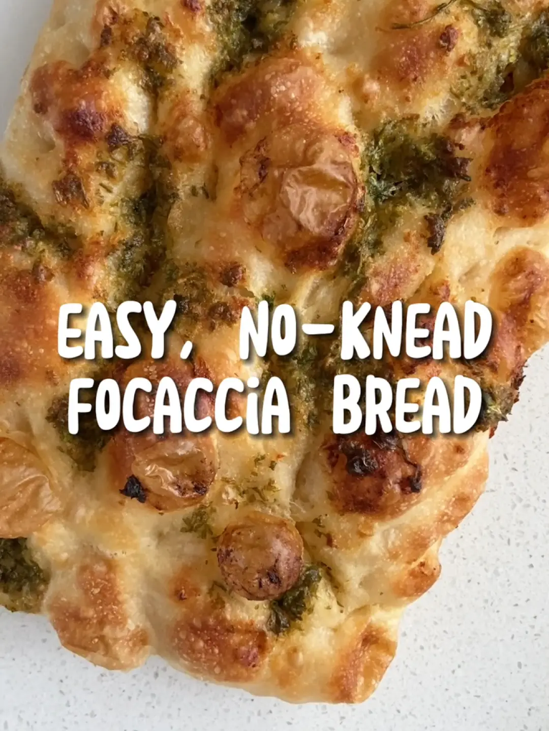 EASY No-Knead Focaccia Bread