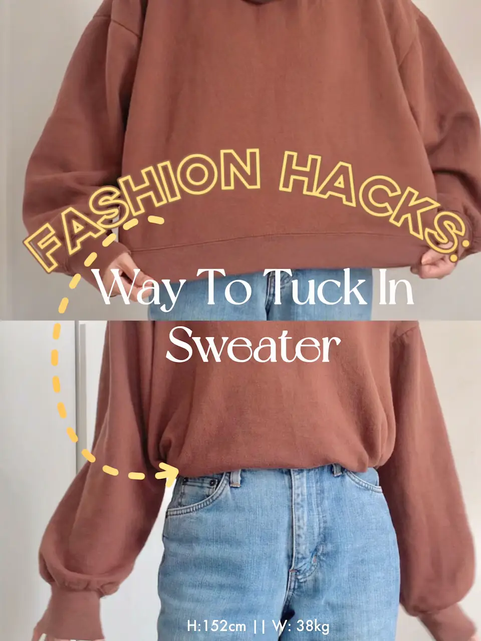 FASHION HACKS : Easiest Way To Crop Sweatshirt