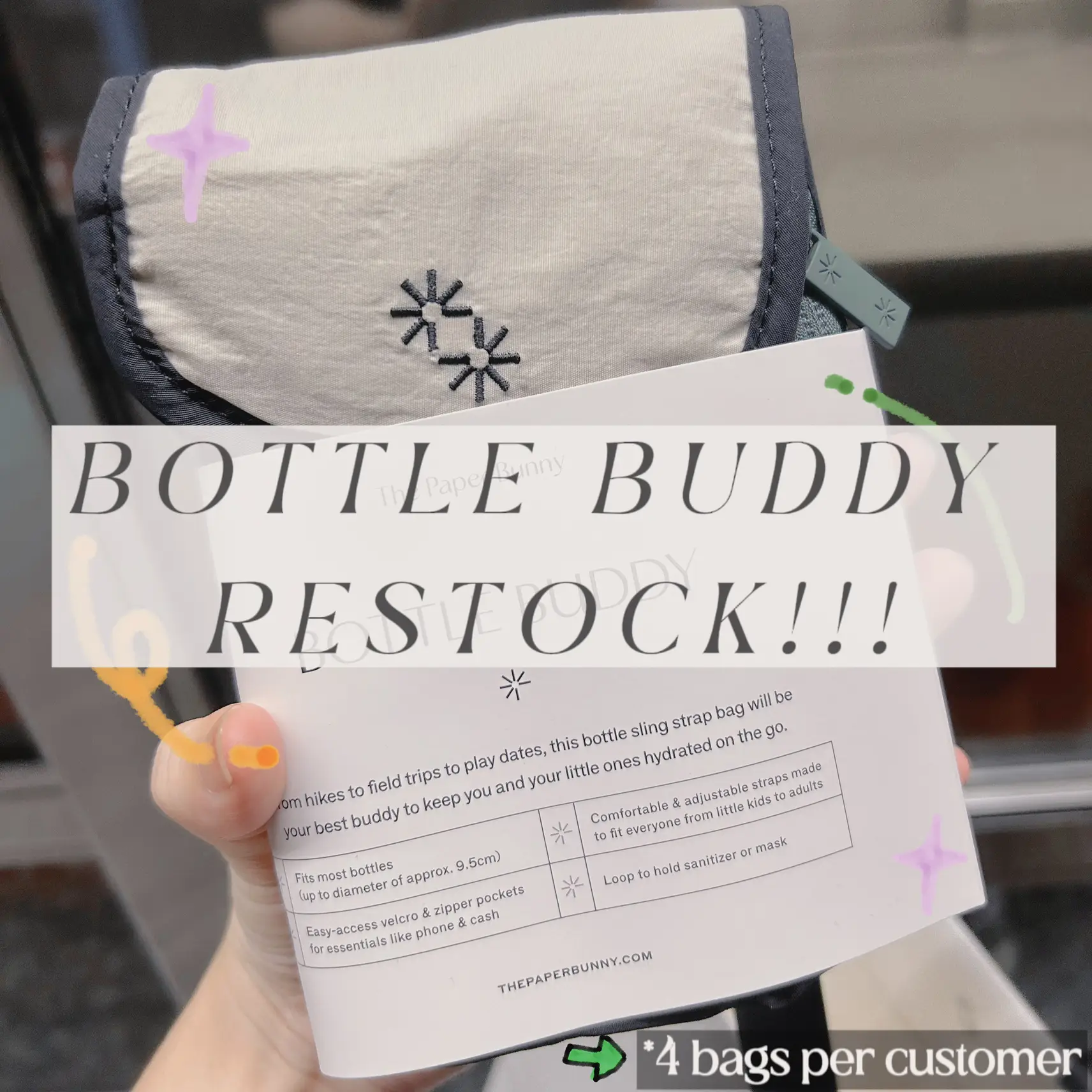 The Original Bottle Buddy Bag, Water Bottle Zipper Pouch, Tumbler