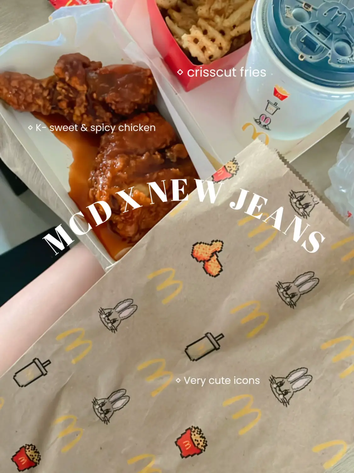 New Jeans x McDonald's Collab Arrives In Singapore Today With New Sweet &  Spicy McCrispy And Themed Packaging