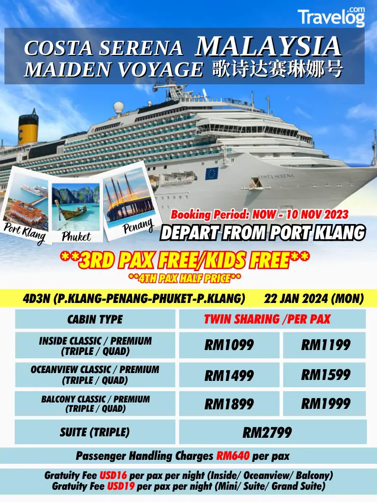 🛳️ Costa Serena Cruise (Ex-Port Klang) | Galeri disiarkan oleh Travelog ...