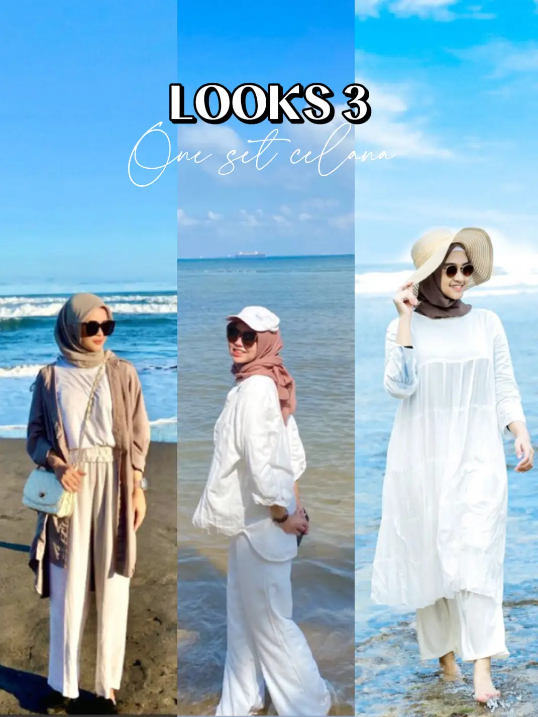 3 Looks Outfit ke Pantai🍋 | Galeri diposting oleh nurri.•* | Lemon8