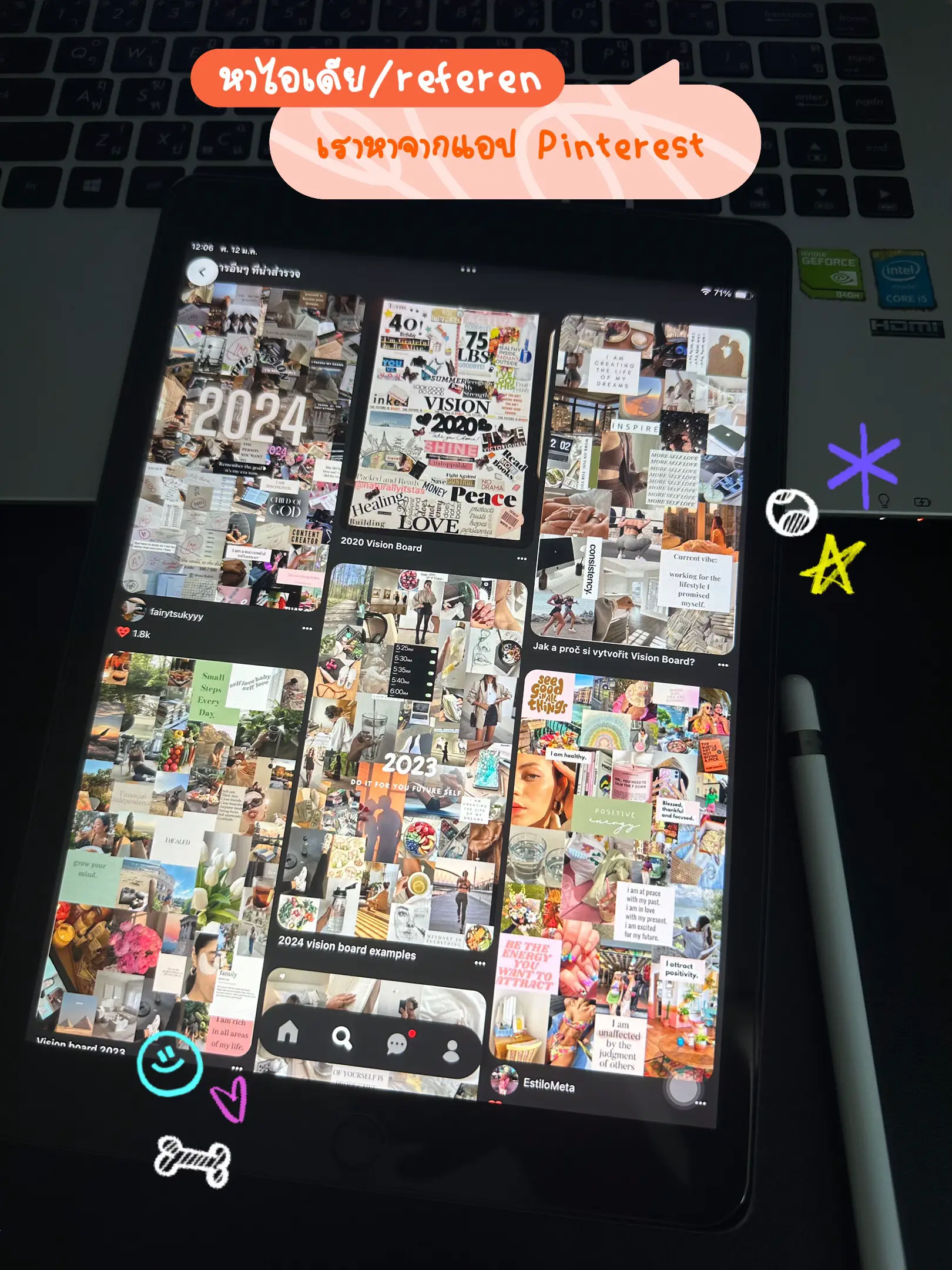 🎏ลองทำ Vision Board 2024 ครั้งแรก💗👍🏻 | แชร์ทริค+แอพทำ 📒🖍️ | แกลเลอรีที่ ...