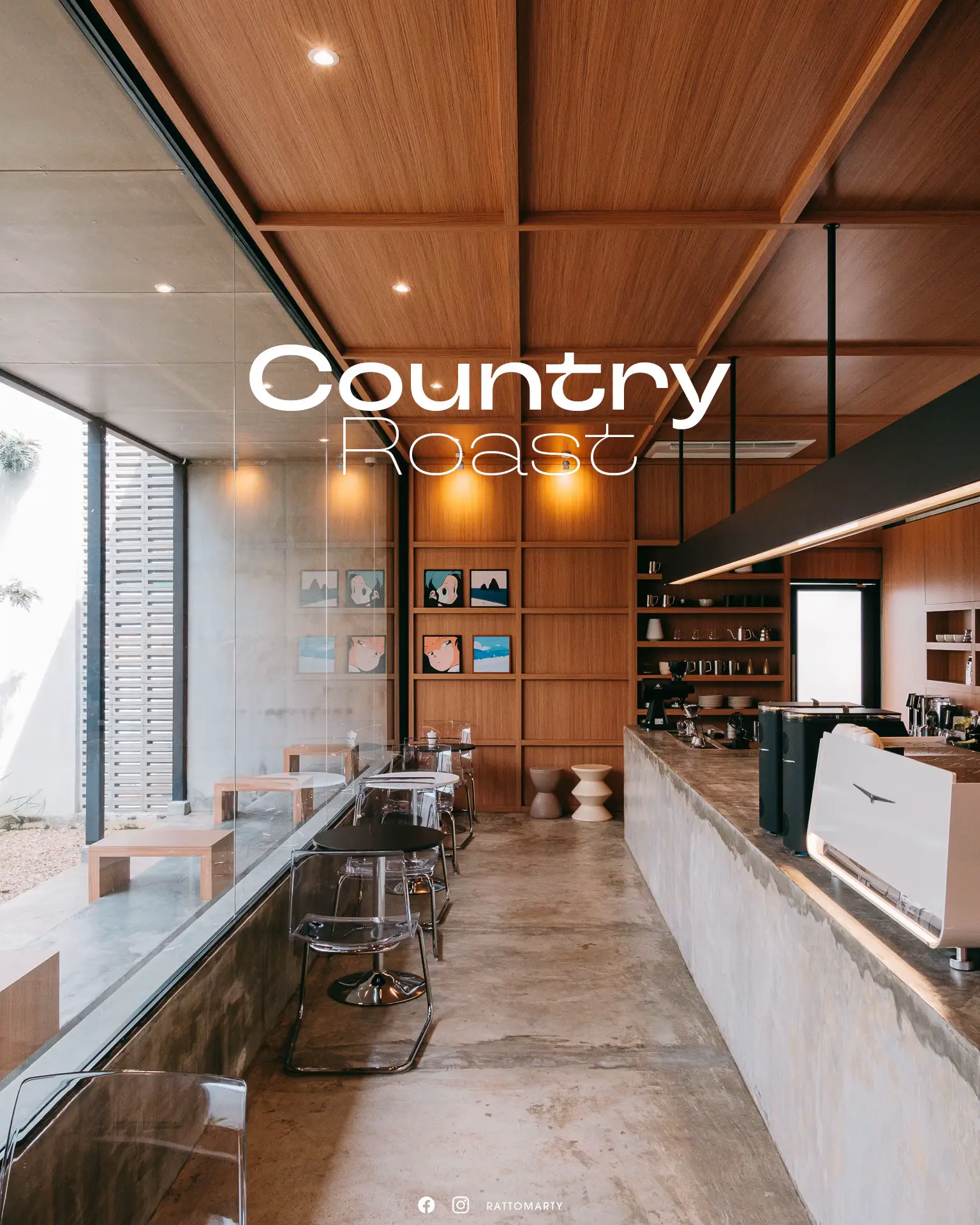 Country Roast คาเฟ่เปิดใหม่ ย่านปากเกร็ด นนทบุรี กาแฟดีค่ะ แกลเลอรี