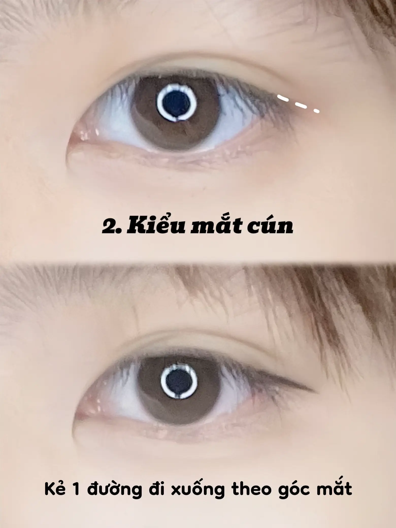 3. Các Bước Kẻ Eyeliner Mắt Cún