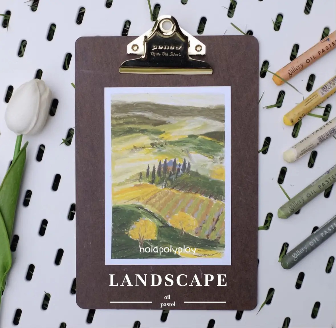 LANDSCAPE oil pastel painting แกลเลอรีที่โพสต์โดย holdpolyploy Lemon8