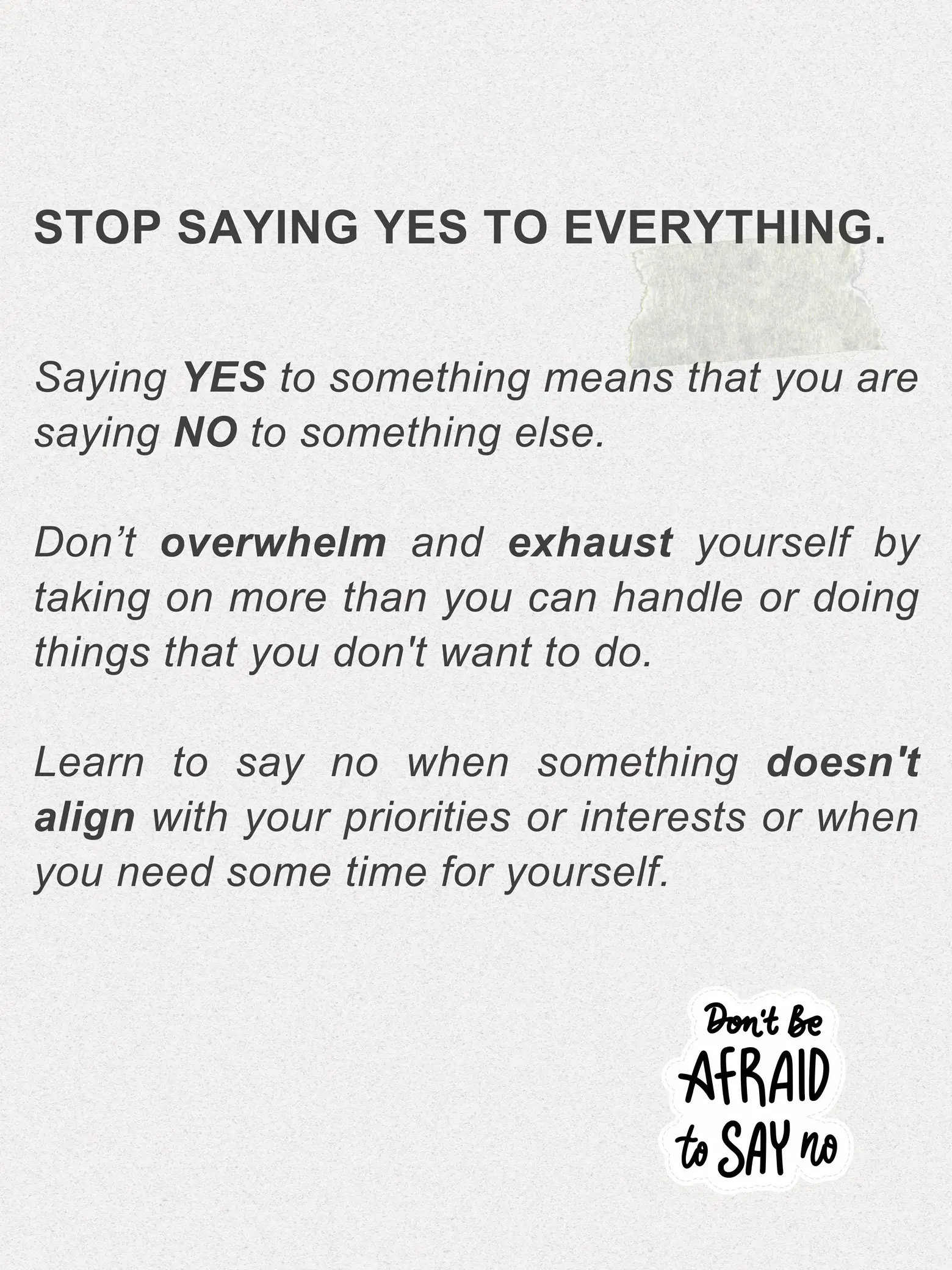 How to Stop Saying Yes When You Want to Say No