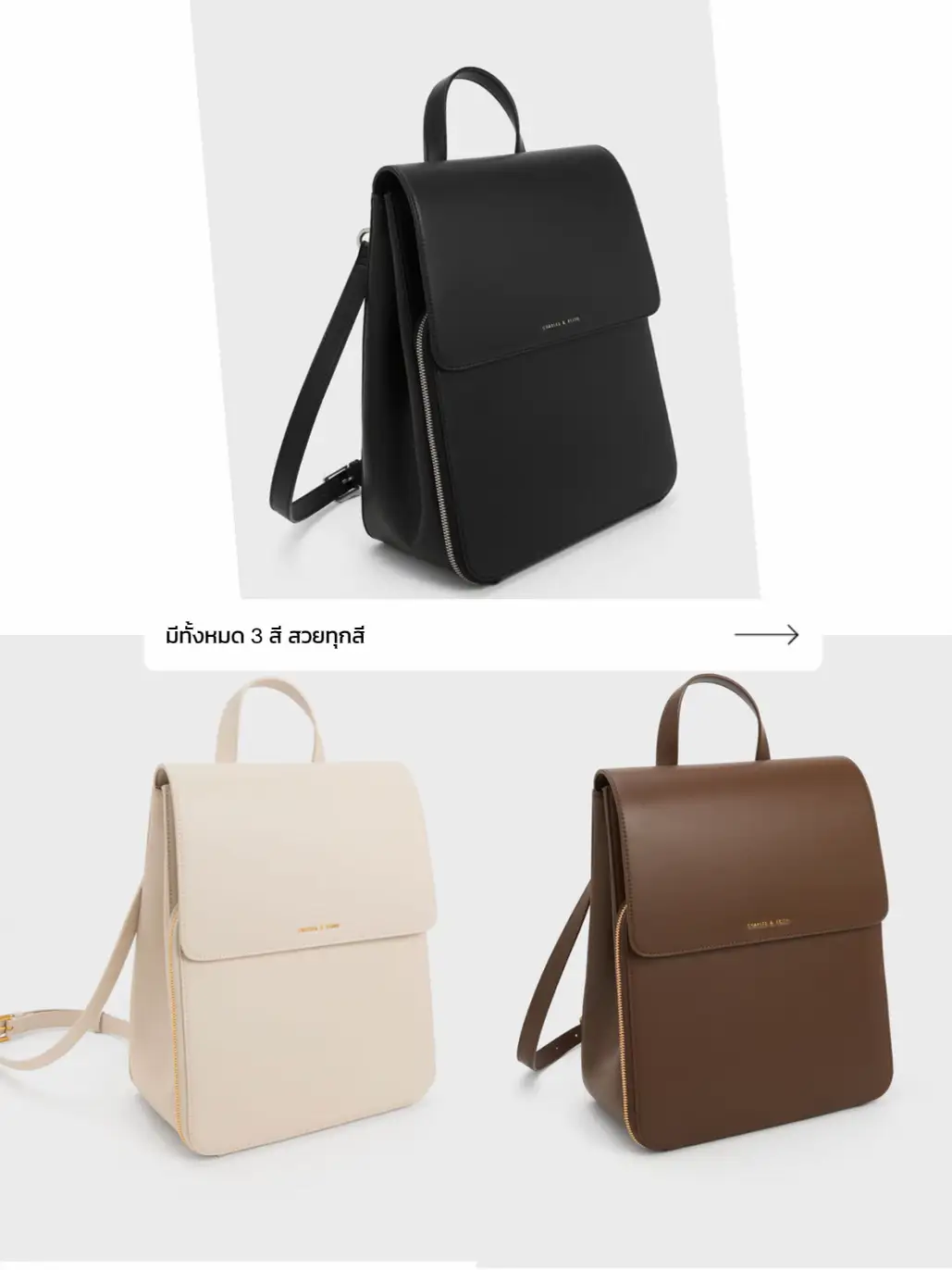 Charles and keith 2024 front flap backpack