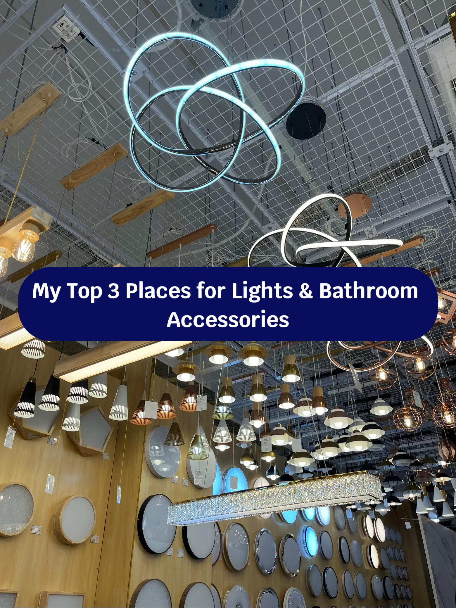 My Top 3 Places for Lights & Bathroom Accessories💡's images