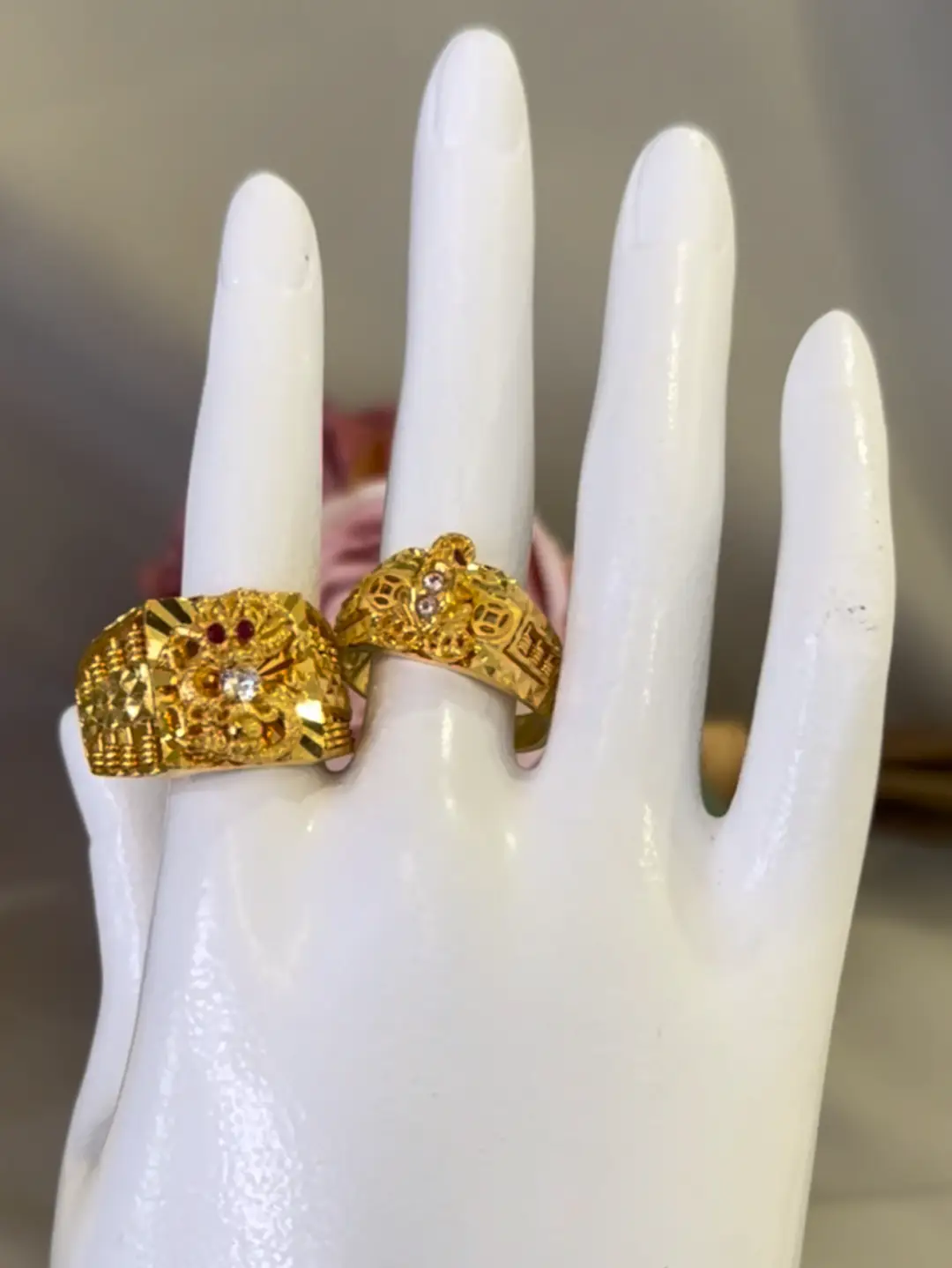 Golden Toad Dragon with Abacus Ring Poh Kong Lemon8