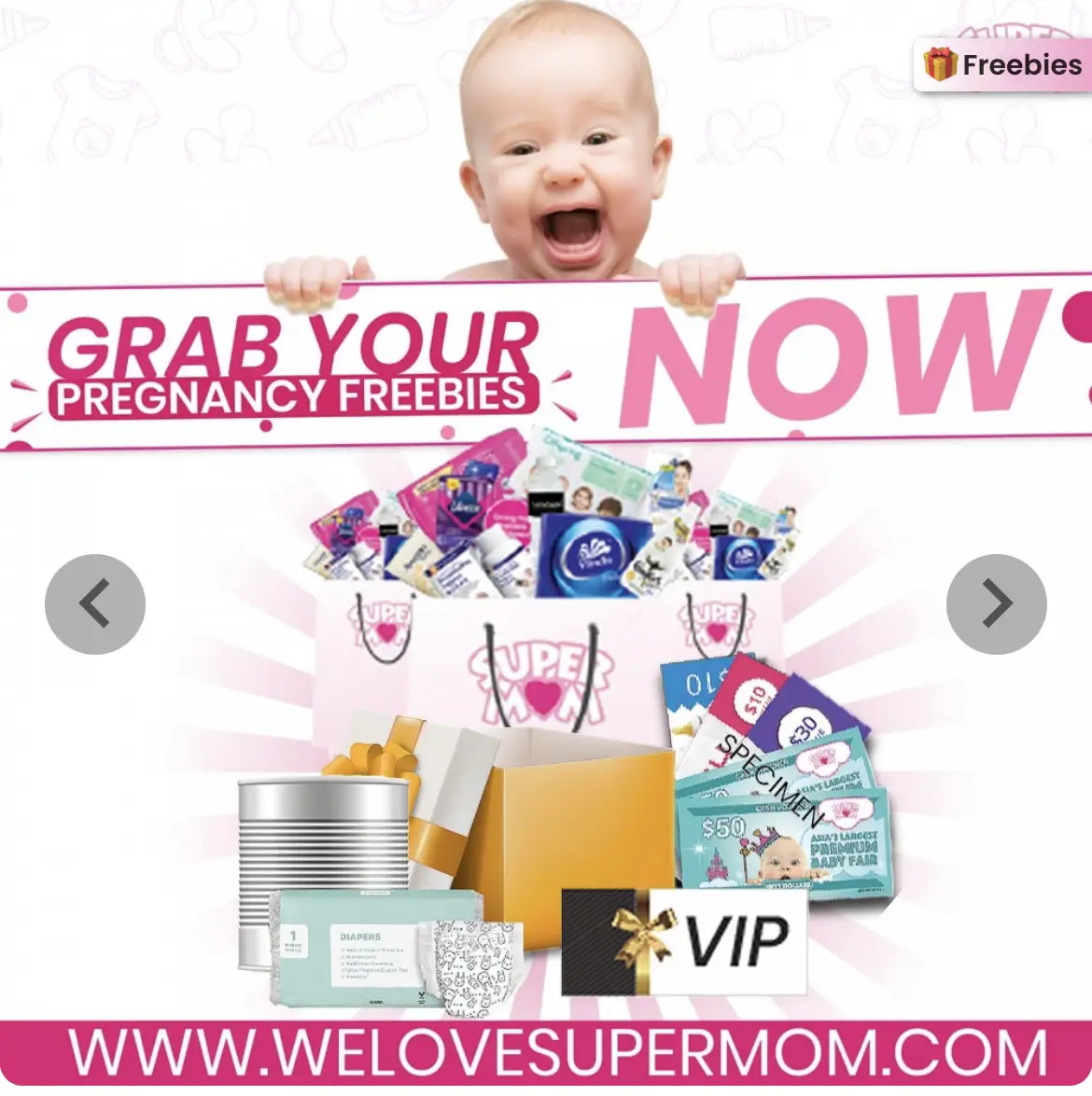 Free goodies store for expectant mothers