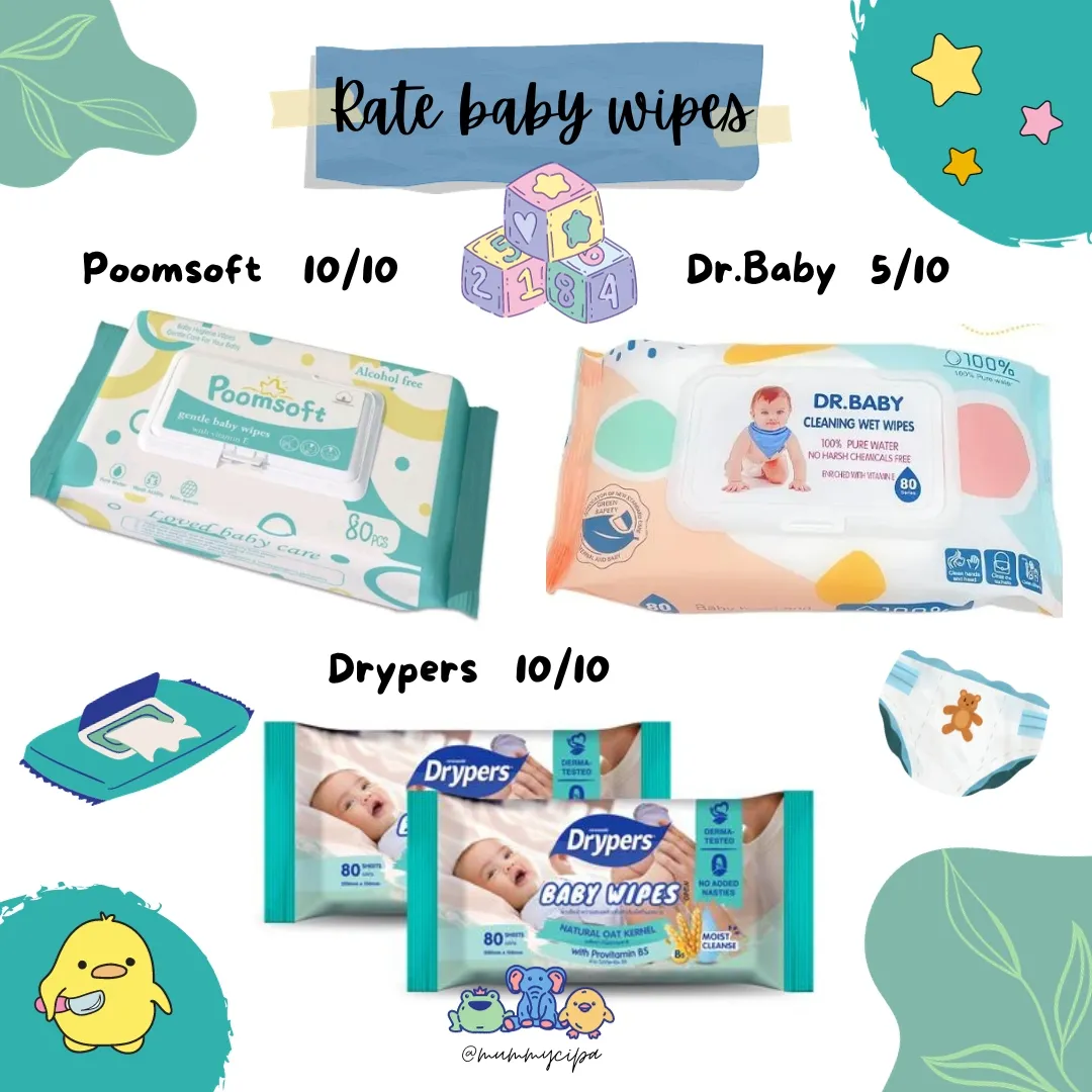 Rate baby wipes แกลเลอรีที่โพสต์โดย Mummy syifa Lemon8