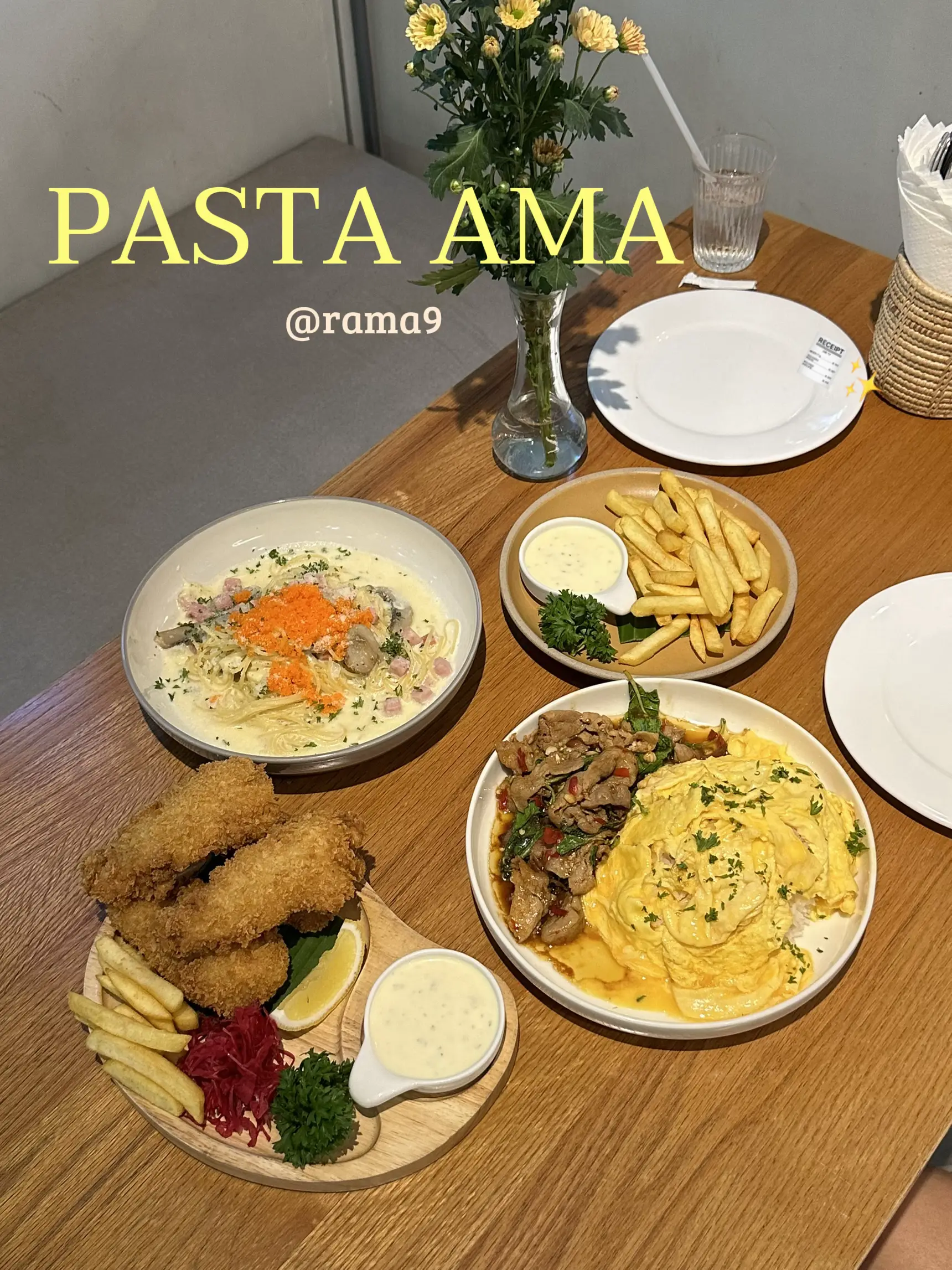 Pasta Ama | Rama 9🍝 | แกลเลอรีที่โพสต์โดย Benyp | Lemon8
