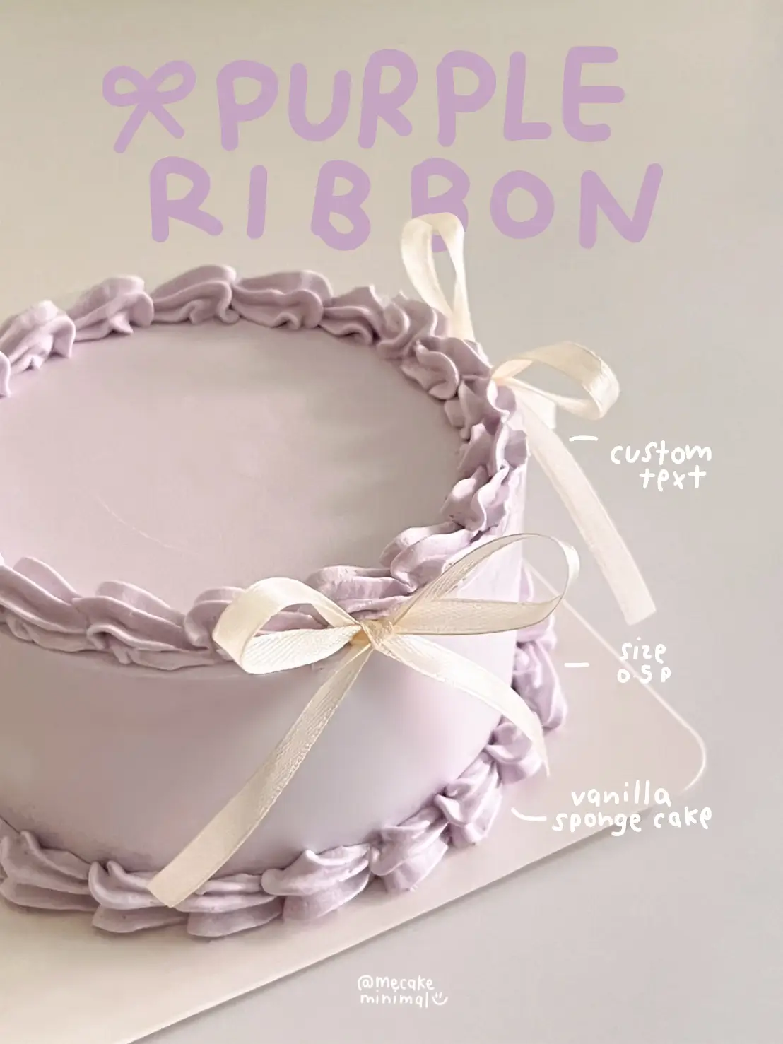 ribbon cakeeeeeeeee 🎀 🎂 | แกลเลอรีที่โพสต์โดย Mecake Minimal | Lemon8