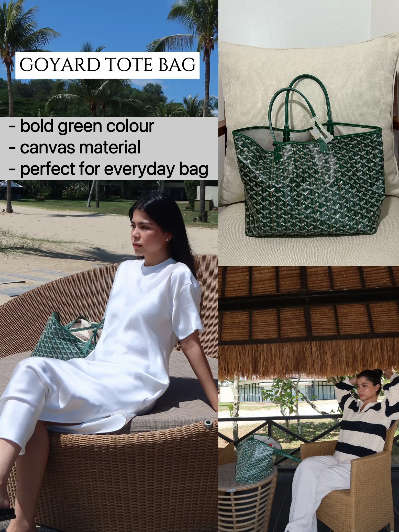 HOW I STYLE MY GREEN GOYARD TOTE BAG, Gallery posted by Faznadia