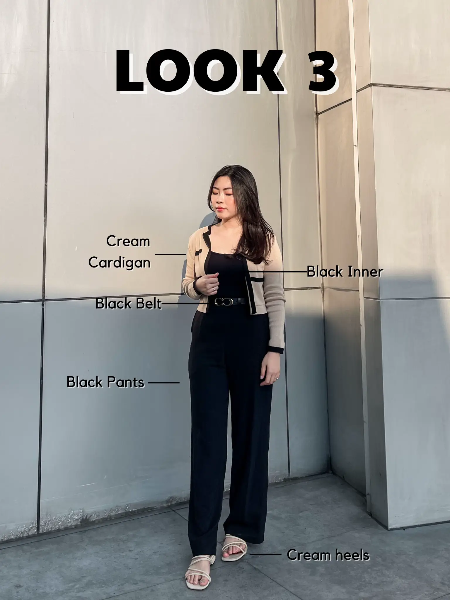 Black and cream clearance outfit