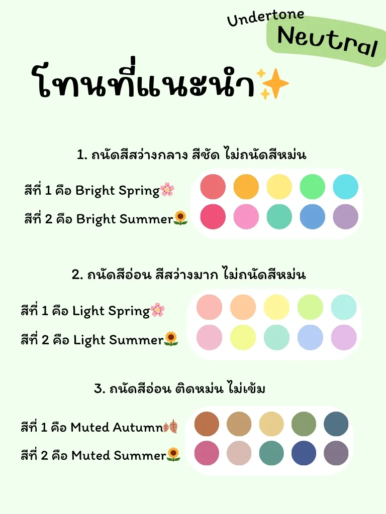 สำหรับสาว 🌱Neutral Undertone🌱 ต้องอ่านนะ‼️ | แกลเลอรีที่โพสต์โดย
