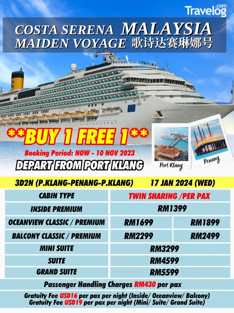 🛳️ Costa Serena Cruise (Ex-Port Klang) | Galeri disiarkan oleh Travelog ...