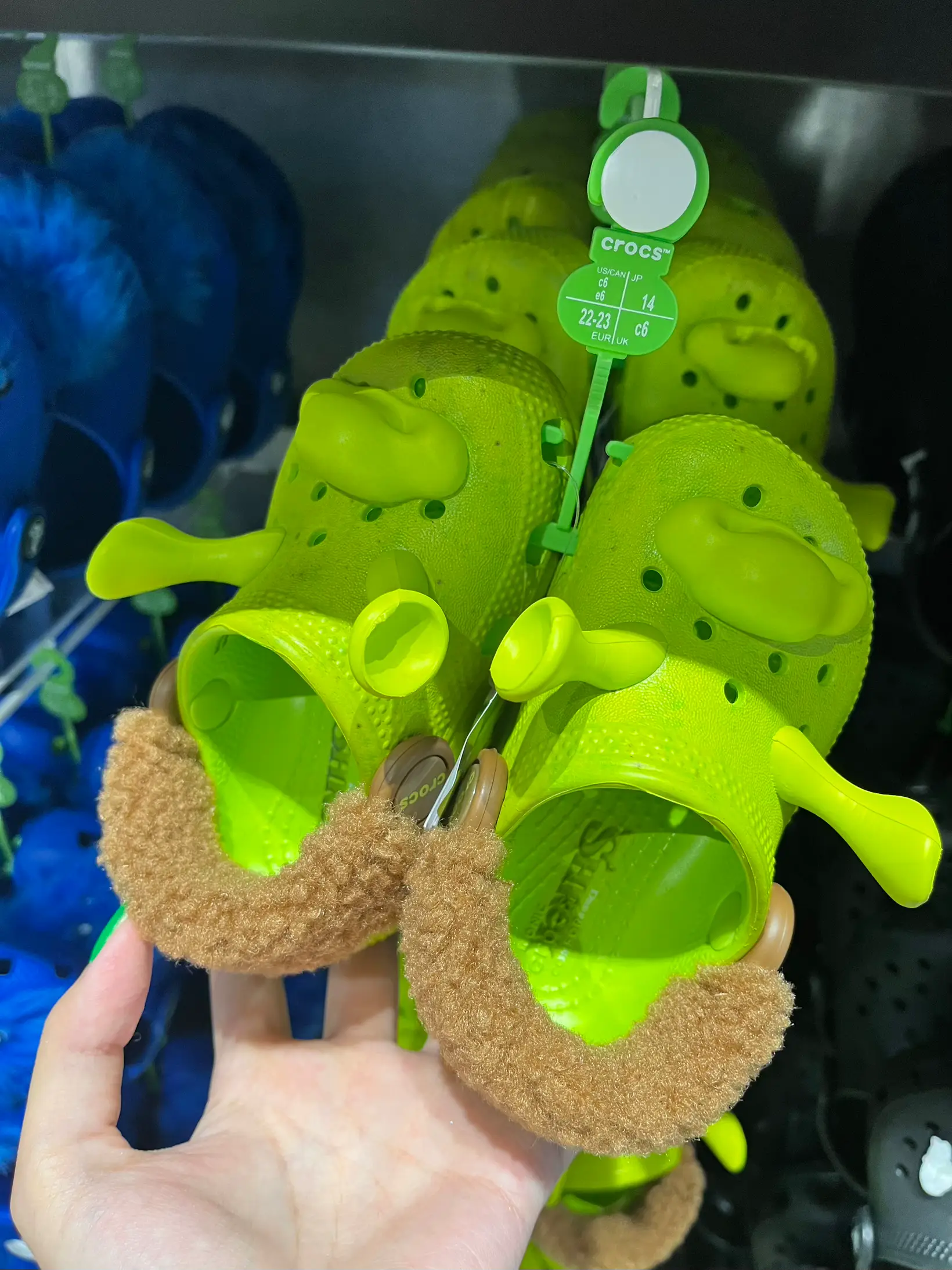 Here's an official look at the #shrek x #crocs classic clog, coming soon!