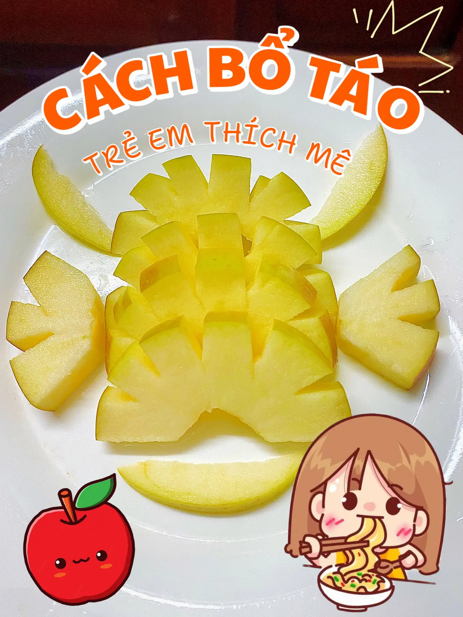 CÁCH BỔ TÁO TRẺ EM THÍCH MÊ 😍 | Bộ sưu tập do thuyljinh đăng | Lemon8