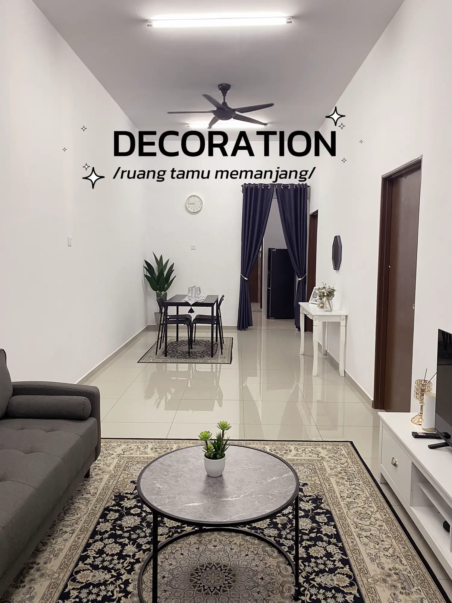 Decoration ruang tamu memanjang. | Galeri disiarkan oleh deco.hldshm ...