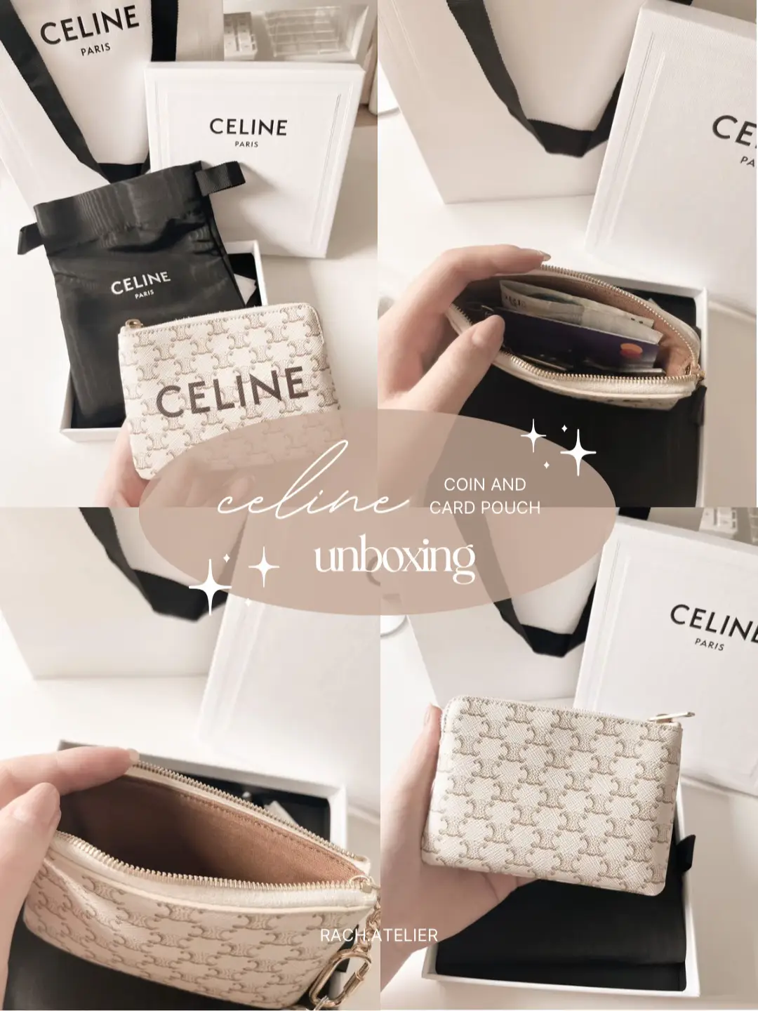 Unboxing & review CELINE TRIOMPHE CANVAS SHOULDER BAG! 