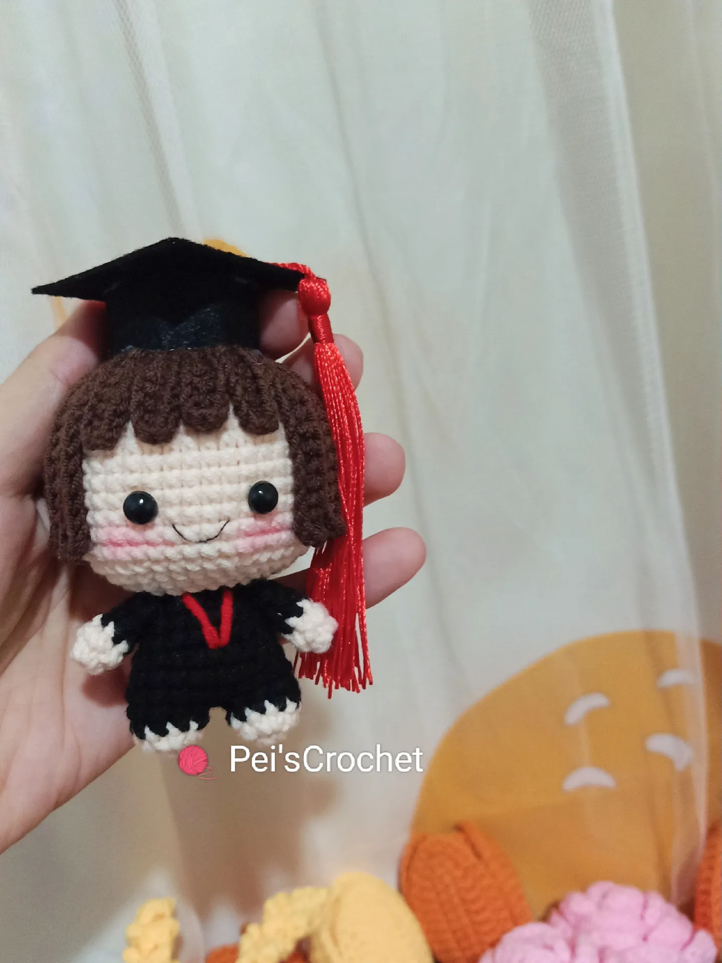 Crochet graduation sales doll