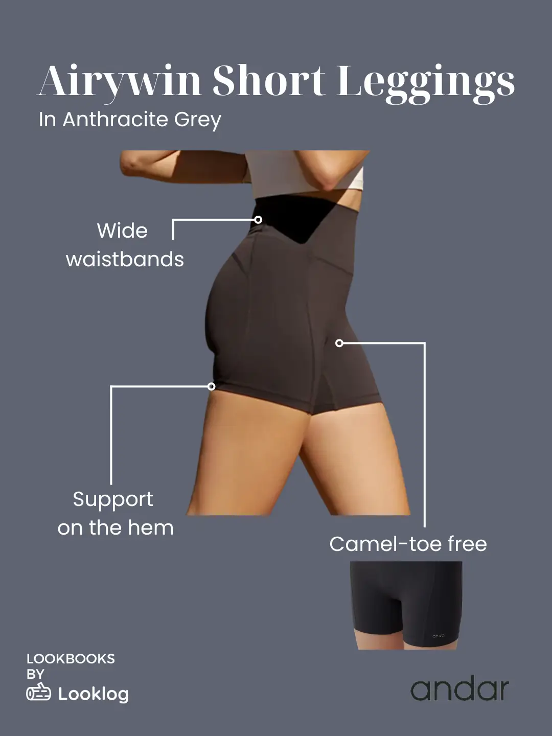 Fit Line Seamless Short Leggings – Antrasite