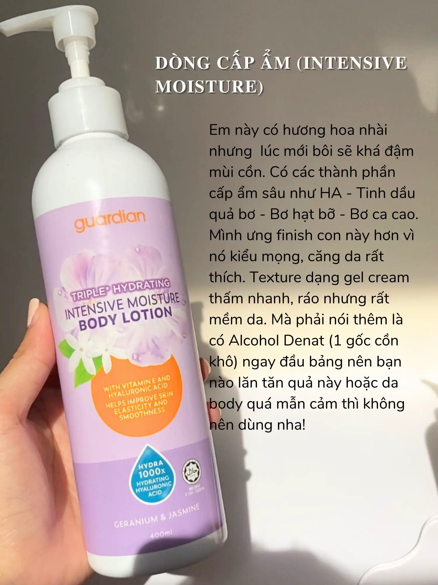 Review lotion dưỡng thể mới của Guardian Bộ sưu tập do Tanireview