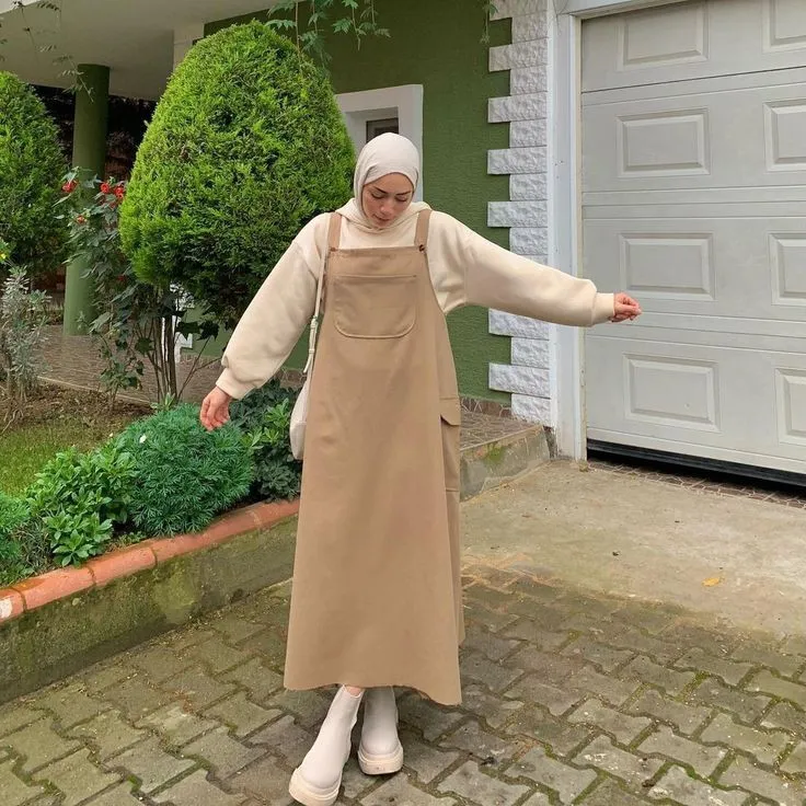 Ootd overall hijab best sale