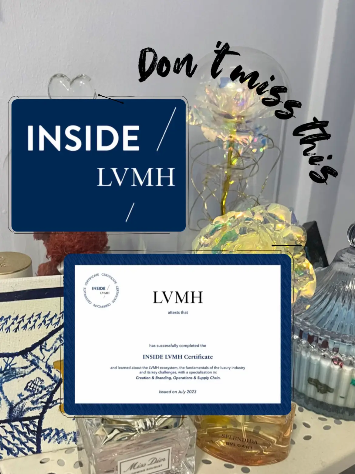 selfdev, DID YOU KNOW? Free Certificate by LVMH✨
