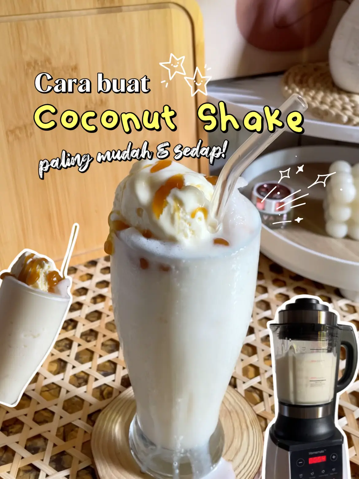 Nak try buat Coconut Shake? Jom tengok ni!!😍🥤 | Galeri diposting oleh It's Mi 🌙 | Lemon8