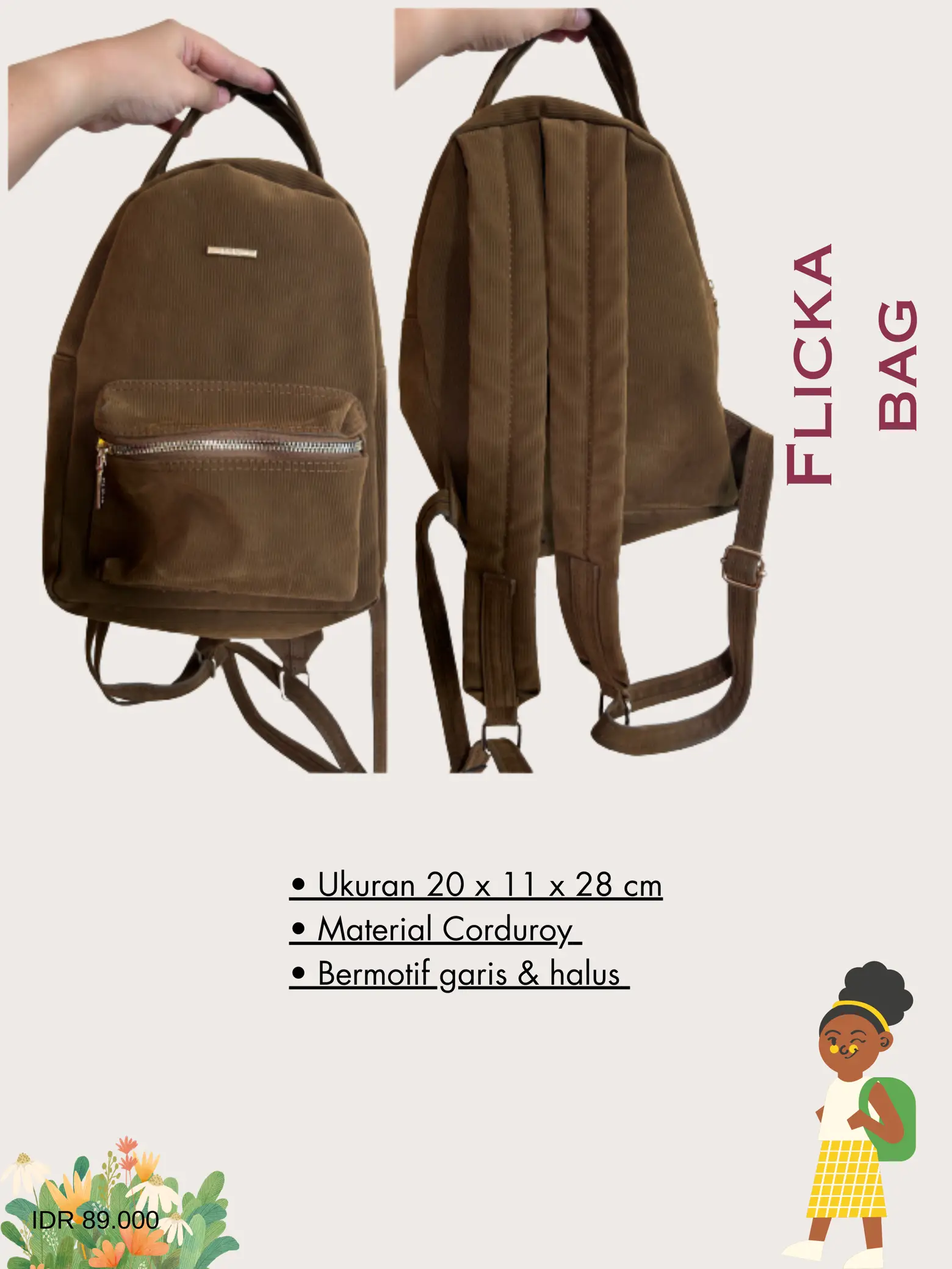 Jual LV palm springs mini BACKPACK Ransel